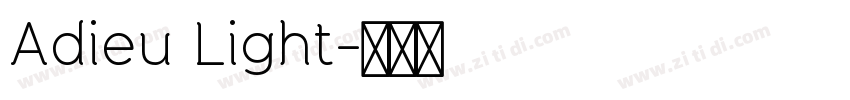Adieu Light字体转换